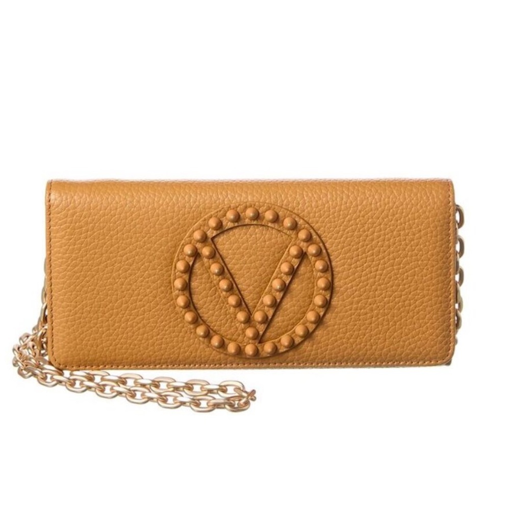 NEW✨ Valentino Bianco Dollaro Leather Wallet on Chain by Mario Valentino